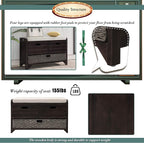 Merax Farmhouse Wood Shoe Bench with Storage and Seat Cushion for Entryway Hallway Front Door Espresso