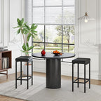 HOOBRO Bar Stools, Set of 4 Bar Chairs, 24.8-Inch Height Stools, Breakfast Bar Stools, Kitchen Stools, 2" Thick Upholstery, for Kitchen, Dining Room, Cafe, Bar Counter, Black BB21BYP401