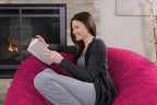 Chill Sack Bean Bag Chair: Giant 5' Memory Foam Furniture Bean Bag - Big Sofa with Soft Micro Fiber Cover - Pink