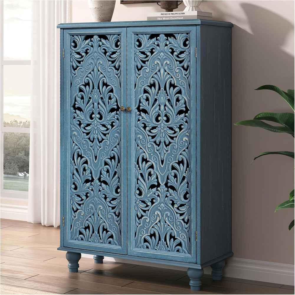 JOINICE 47" Tall Accent Cabinet with Doors & Storage for Living Room...