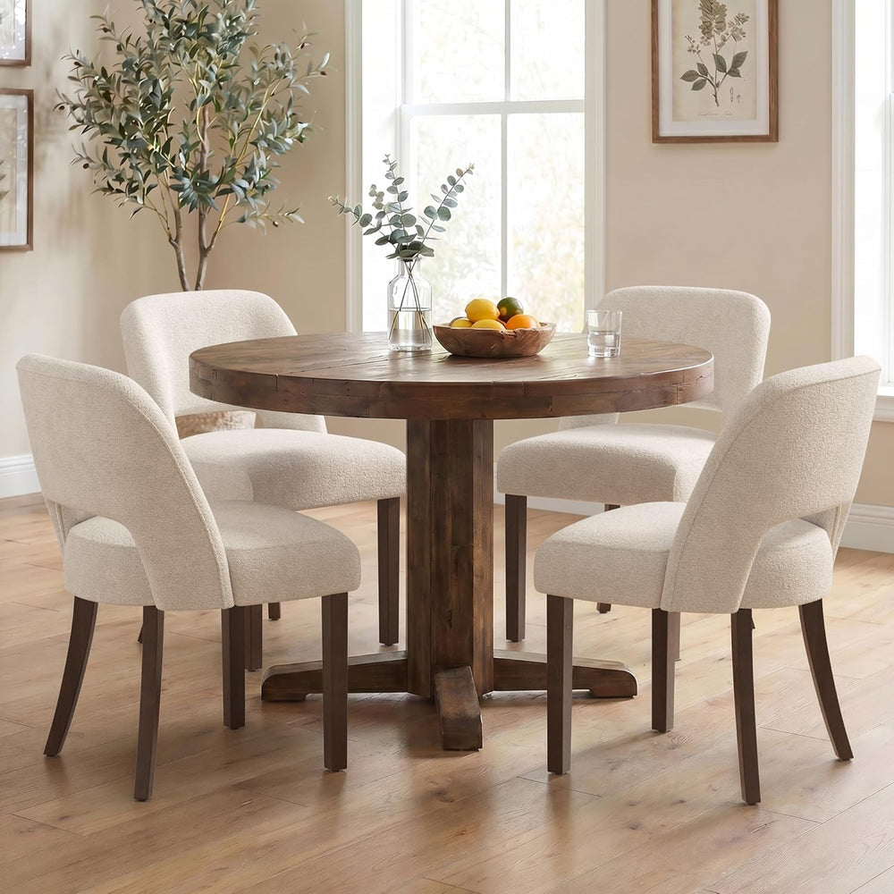 Usaint Wooden Dining Chairs Set of 4, Modern Upholstered Dining Room Chair Ki...