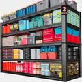68" Wide Heavy Duty Garage Shelving Units, 5-Tier Deep Storage Shelves,Black Metal Garage Shelves,Steel Shelf,Large Storage Rack,Industrial Shelving for Shop, 68" W x 24" D x 84" H,2 Pack