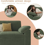 EASE MOOSE Sectional Modular Sofa,Comfty Oversized L Shape Sectional Couch Wide Deep Seat Modular Cloud Couch with Ottoman,Green