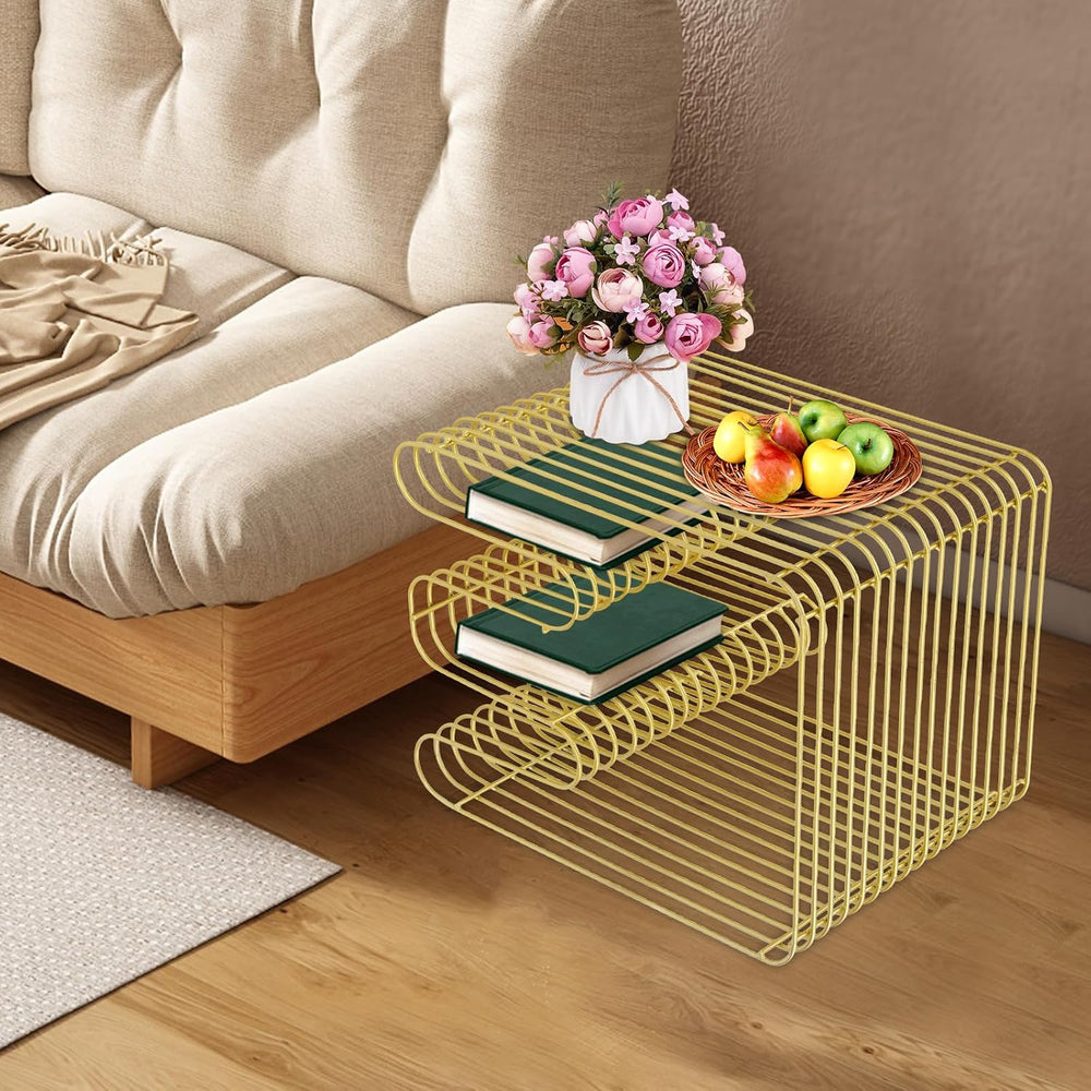 Compact Bedside Table, Modern Side Table, 12.59"*12.59"*16.14"...