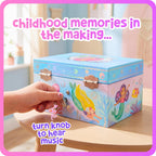Giggle & Honey® Musical Mermaid Jewelry Box for Girls | Music Boxes for Little Girls, Toddler Jewelry Box for 4 Year Old Kids, Toys for Toddlers, Birthday Gifts for Kids 5-9 Years