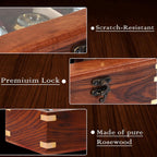Wooden Watch Box for Men & Women, Watch Organizer & Display Case, Premium Long-Lasting Watch Holder for Storage, Elegant Gift for Watch Collectors (Glass Top, 8 Slots)