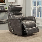 Parker Living Gemini - Flint Swivel Glider Recliner Chair with 90% Polyester, 10% PU Upholstery, Comfortable Nursery Recliner, Nursing Armchair with Smooth Reclining