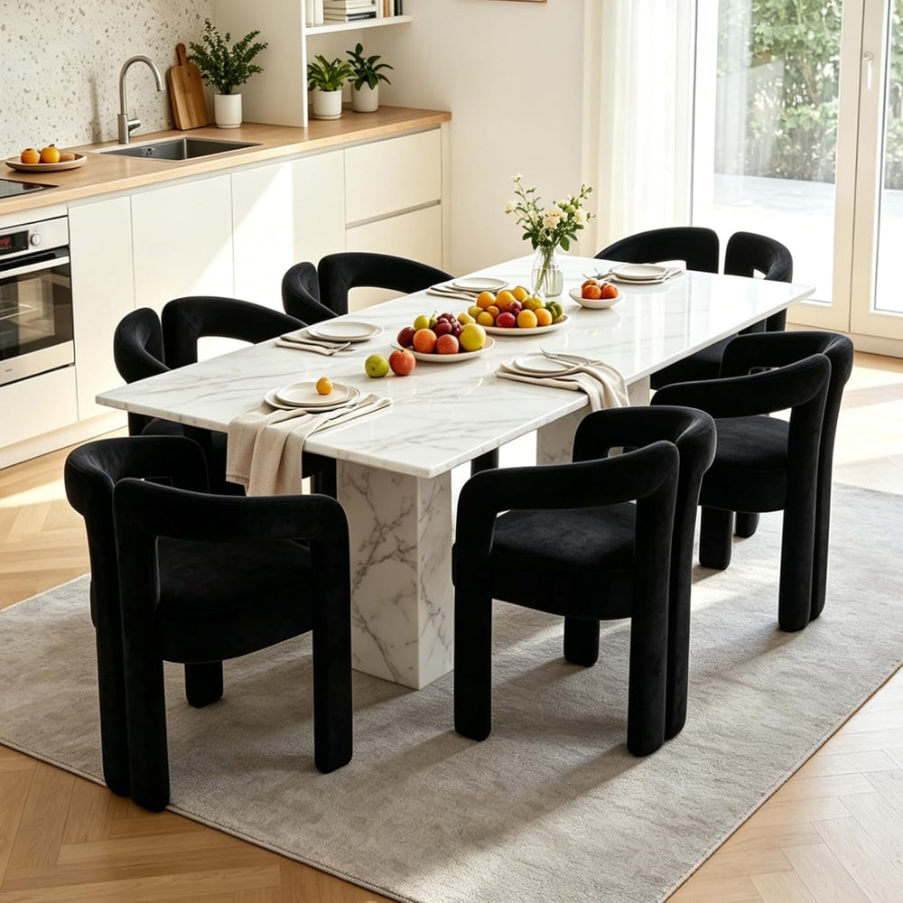 Fabric Barrel Side Chairs, Modern Designed Upholstered Fabric Accent/Dining C...