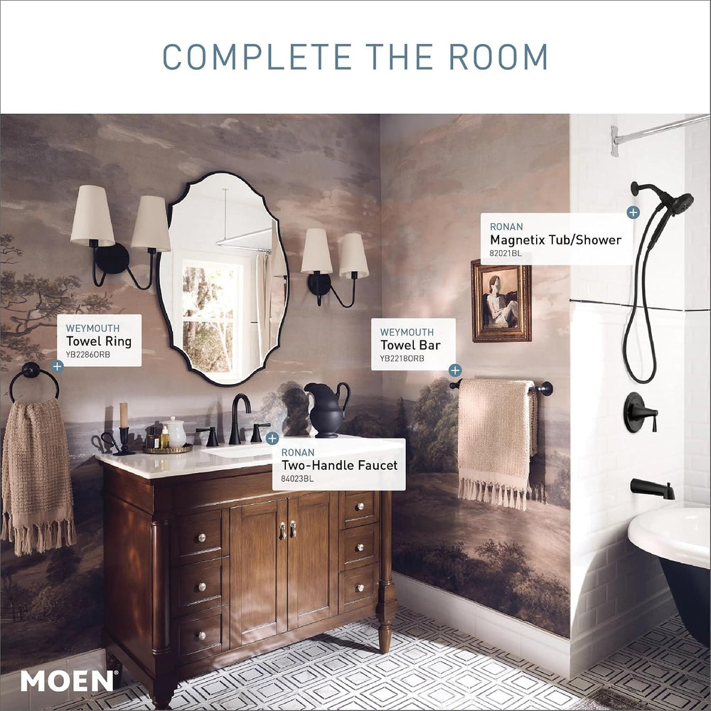Moen YB2286ORB Brantford Collection Traditional Single Post Bathroom Hand Tow...