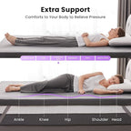 SINWEEK 3 Inch Gel Memory Foam Mattress Topper Queen Size, Pad for Back Pain, Bed Topper with Removable Soft Cover, CertiPUR-US Certified,Grey