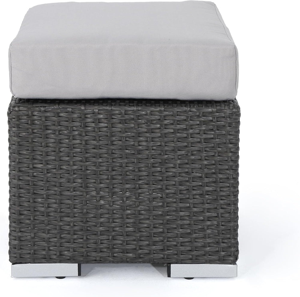 Christopher Knight Home Santa Rosa Outdoor 16" Wicker Ottoman Seat with ...