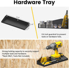 UNITEDPOWER Wall Mount Hand Tool Storage Set, Screwdriver Organizer, Pliers Holder, Hammer Rack, Metal Hardware Tray for Garage Workshop Workbench - 4 Pack