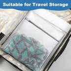 Laundry Bags Mesh Wash Bags for Delicates, Upgraded Honeycomb & Fine Mesh, Extra Durable with Sturdy Zippers, Protect Clothes in Washing Machine Essentials for Home, College & Dorm, 12 x 16 in 4-Pack