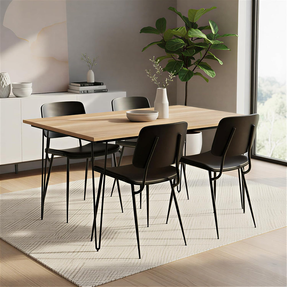 SIMPLIHOME Hunter Dining Table - 54 inch Wide Solid Mango Wood Square Dinner ...