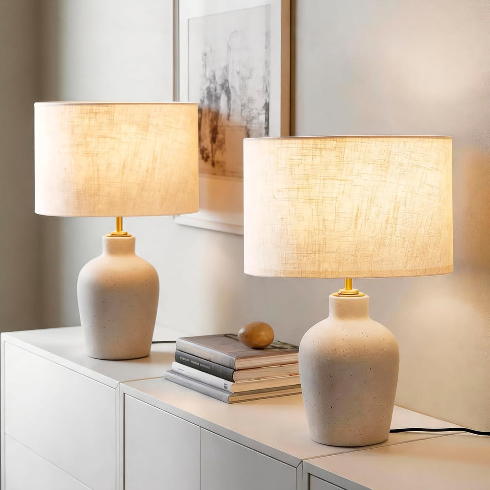 Large Drum Lamp Shades Set of 2, 16" Top×16" Bottom×9" High, B...