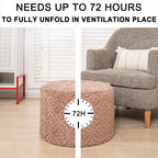 Plush Multi-Functional Ottoman Pouf Foot Rest, Coffee | Ergonomic Foot Rest, Space-Saving Design, Perfect Under Desks, Couches & Sofas