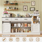 St.Mandyu 70" Large Farmhouse TV Stand for 85/80/75/70 Inch TVs w/4 Drawers,Rustic Tall Media Console w/Sliding Barn Door, Adjustable Shelves,Tall Entertainment Center for Living Room
