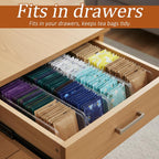 Small Clear Acrylic Tea Bag Storage Organizer, Acrylic Drink Packet Organizer, Clear Small Tea Packet Storage Box for Drawer, Pantry, Kitchen, Countertop, Tea Bar, 1 Pack