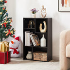 VECELO 31 Inch High Modern Kids Bookcase, 3-Tier Wide Bookshelves, 5 Cube Storage Organizer with Anti-tip Kit, Different Height Open Storage Fits Tallest Hardcovers, Easy to Install,Black