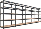HOMEDANT 5-Tier Laminated Boltless Heavy Duty Metal Shelving Unit Adjustable Garage Storage Utility Rack Shelves Organization Multipurpose Shelf Warehouse Industrial (4, (L) 39.8" W, Black)