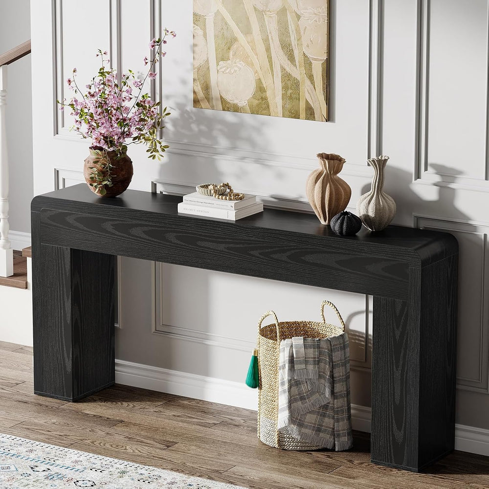 Tribesigns 70.9-Inch Extra Long Console Table | Rustic Wooden Sofa Table Behi...