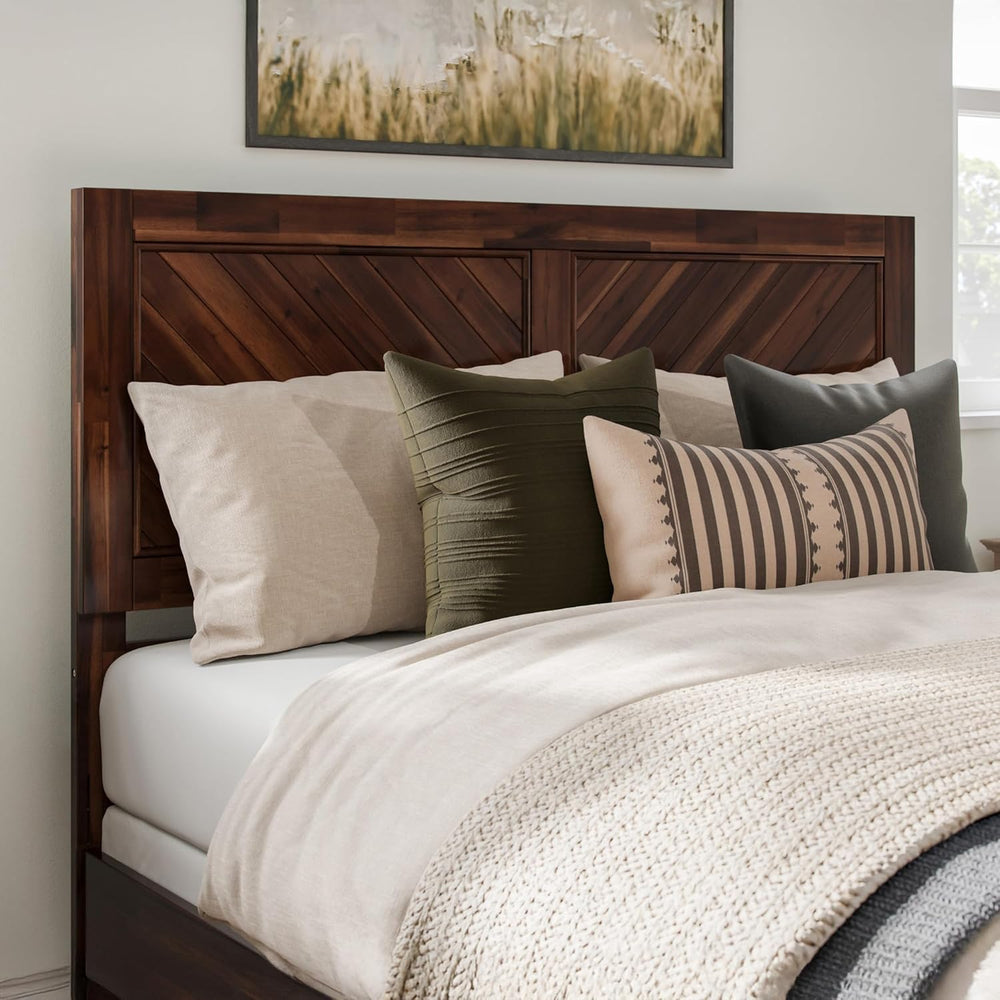 AFI, Canyon Queen Solid Wood Rustic Farmhouse Headboard, Barnwood