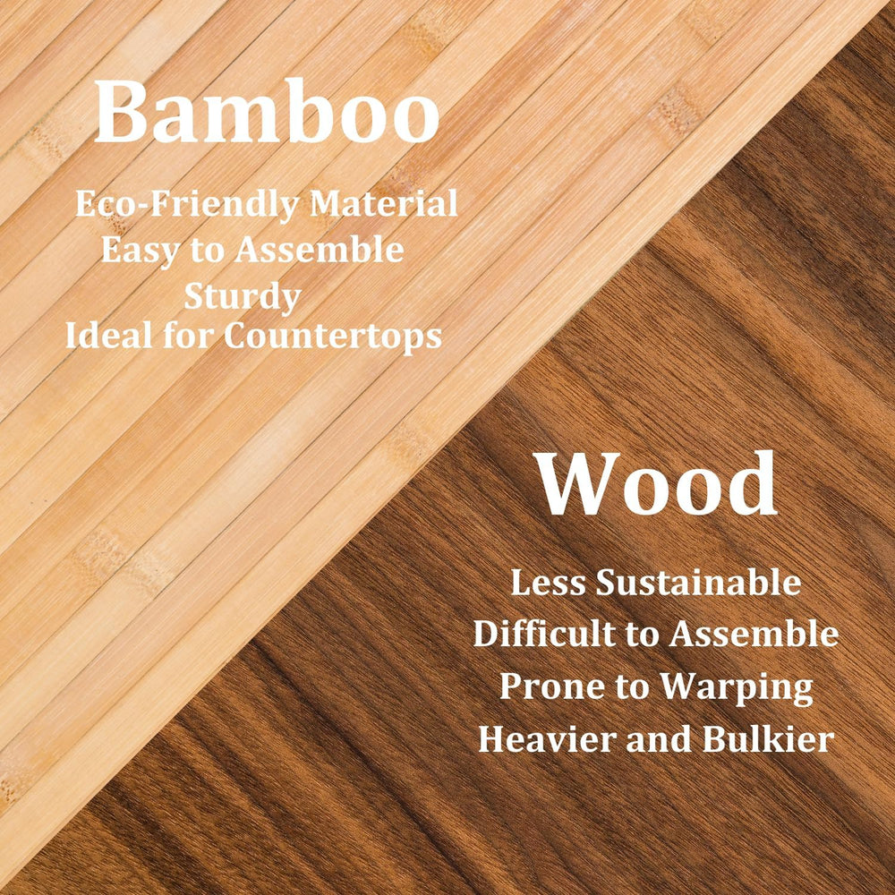 13 Bottle Bamboo Small Wine Rack for Countertop, No Tools Assembly, Modern La...