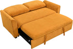 Queen Size Convertible Loveseat Sofabed 3 in 1 Convertible Sleeper Sofa Bed with Pull Out Couch Bed and Reclining Backrest, Oversized Corduroy Upholstered Sofa&Couch for Living Room Home Apartment RV