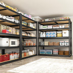 2300LBS Storage Shelves Heavy Duty 5 Tier Garage Storage Shelving, Adjustable Metal Shelving Unit Utility Rack Shelf for Warehouse, Pantry, Closet, 72" H x 40" W x 20" D, Black,2PCS