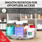 Oizeir Clear Lazy Susan Organizer (Pack of 2) 11.5 Inch Turntable for Kitchen, Pantry, Fridge, Bathroom, and Vanity Countertops, Acrylic Rotating Organizer