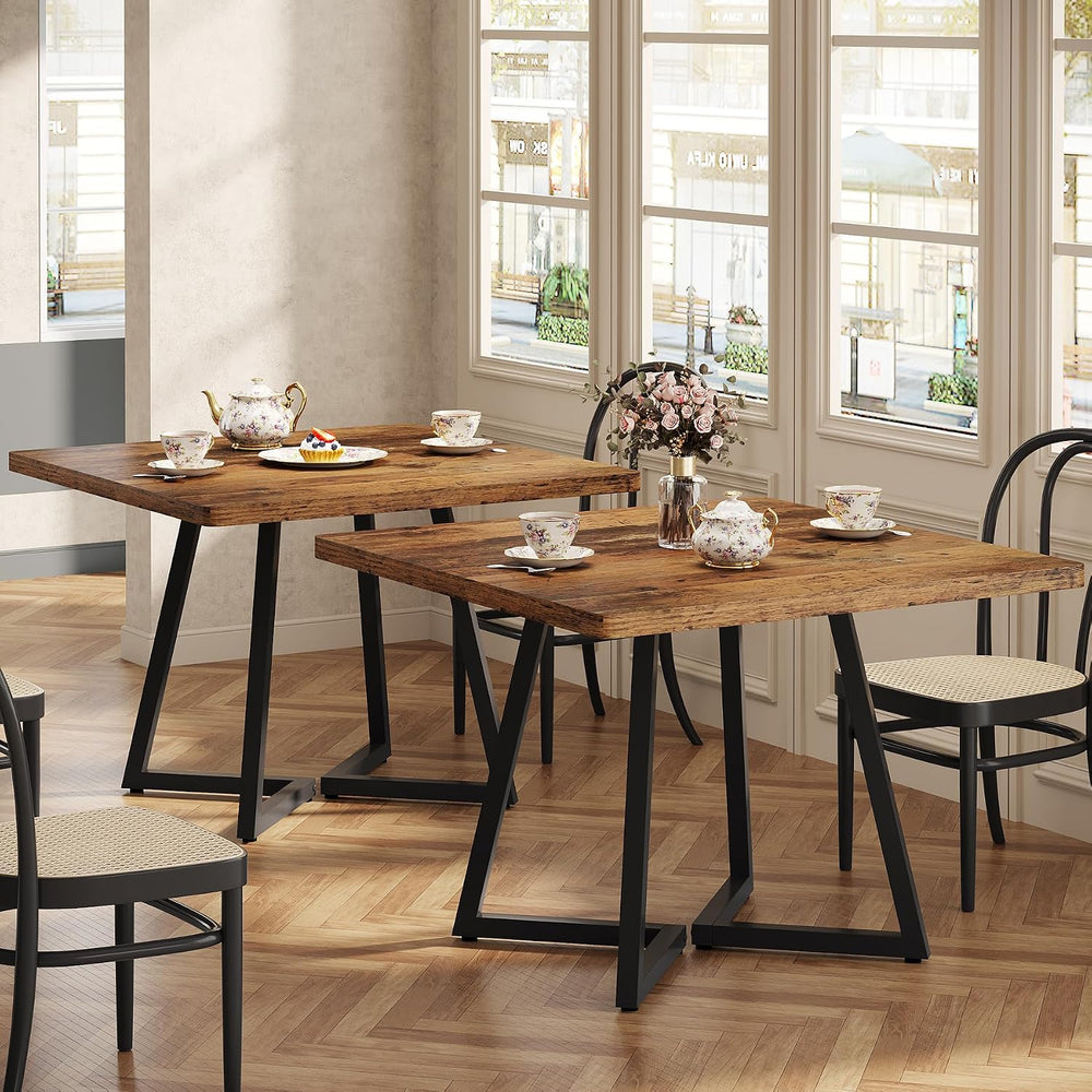 Tribesigns Square Commercial Dining Table Set of 6, 31.5" Dinner Table w...