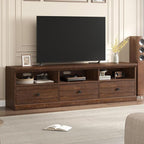 IDEALHOUSE 70in TV Stand for TVs up to 80", Mid Century Modern Entertainment Center with Storage Drawer and Open Shelves, TV Console Media Cabinet for Living Room, Bedroom, Brown