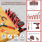 Metal Screwdriver Organizer, Wall Mount Plier Organizer Hammer Holder, Hand Tool Storage Rack for Garage Workshop Workbench(Red, 1PC)