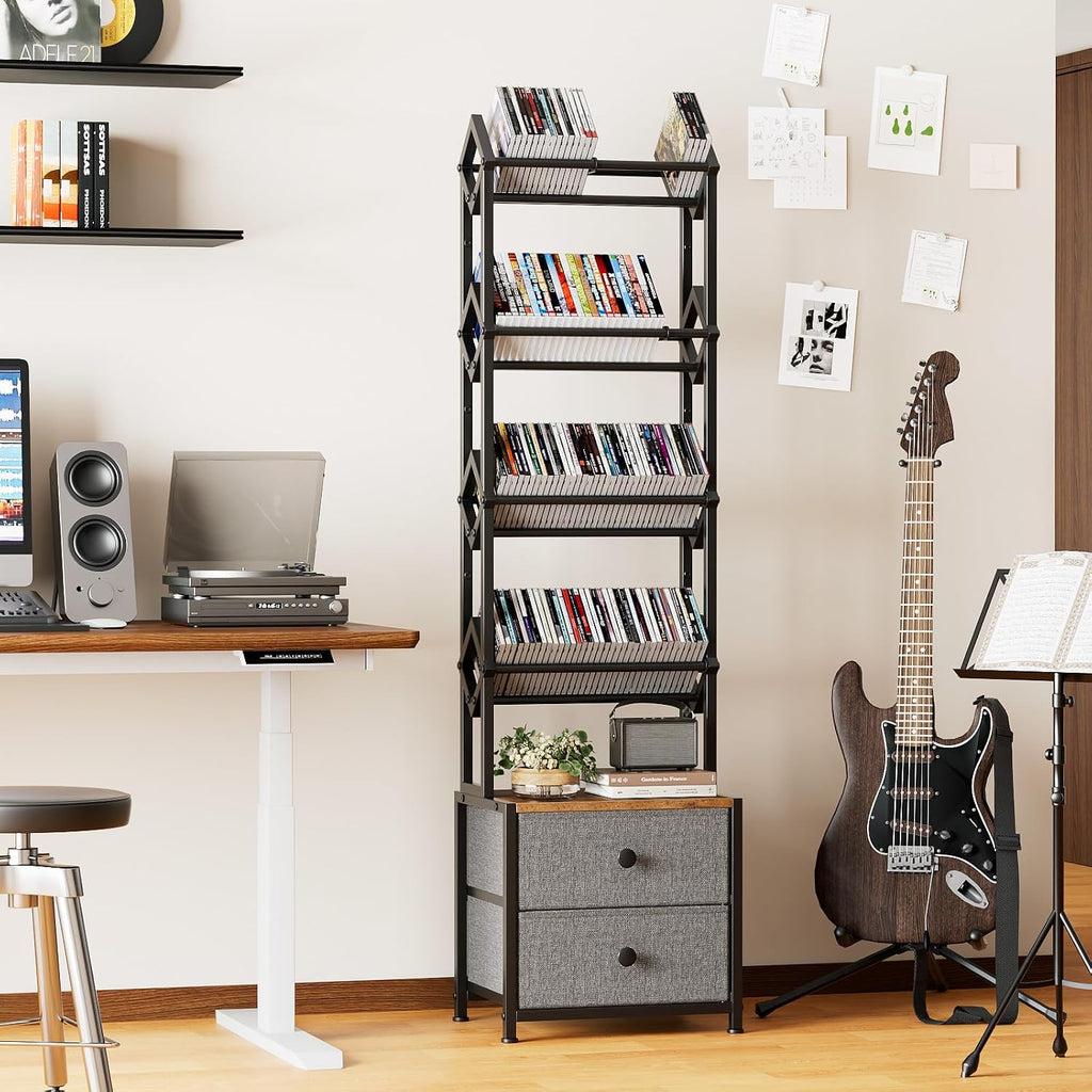 CD Storage Rack Bundle – Multi-Functional Organizer Set for CDs, DVDs, VCDs, Games – Space-Saving, Sturdy & Versatile Media Shelf Combination