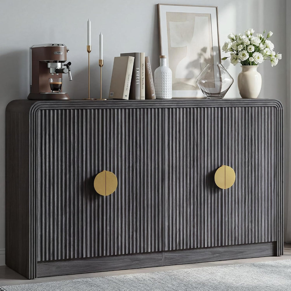 Decofy 55" Buffet Sideboard Cabinet, Mid Century Modern Console Cabinet ...