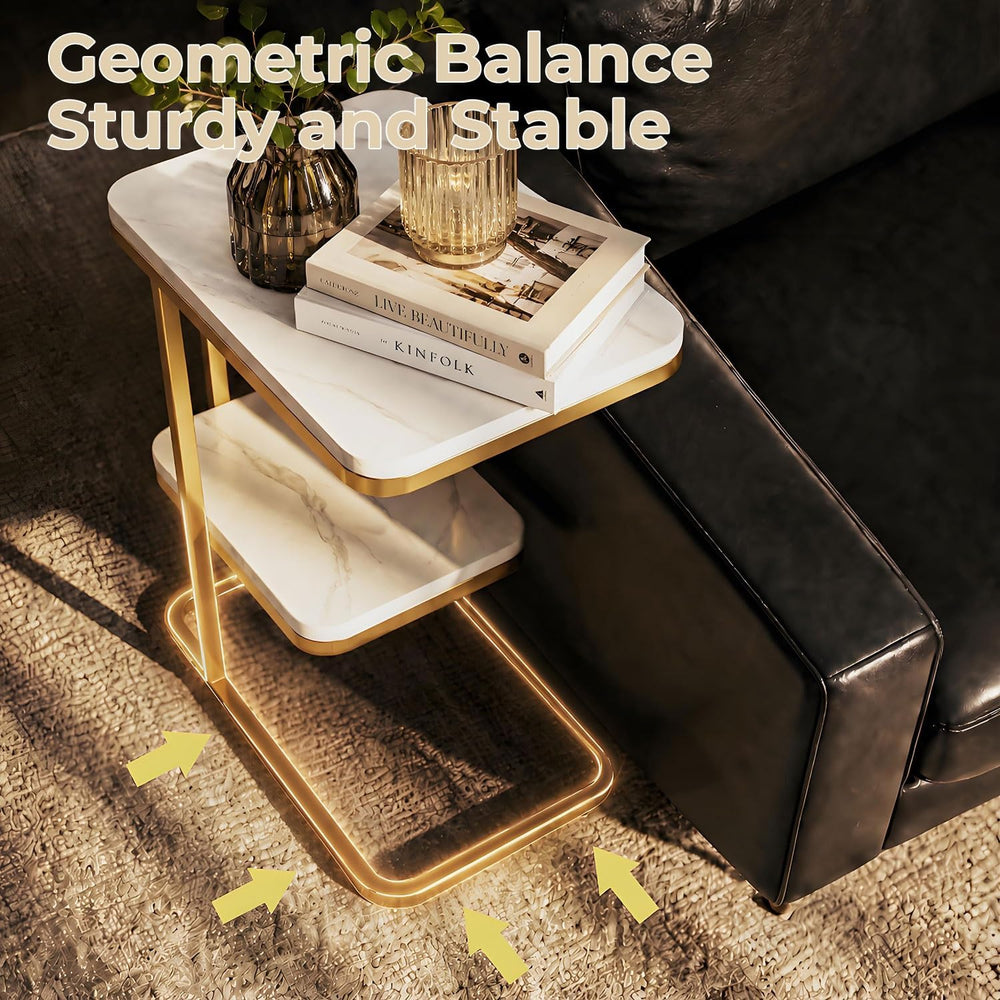 Sofa Side Table End Tables Living Room Luxury Square,TV Tray For Couch | Meta...