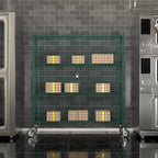 18"x60"x70" Metal Wire Green Security Heavy Duty Commercial NSF Certified Storage Unit | Mobile Wire Security Cage Kit