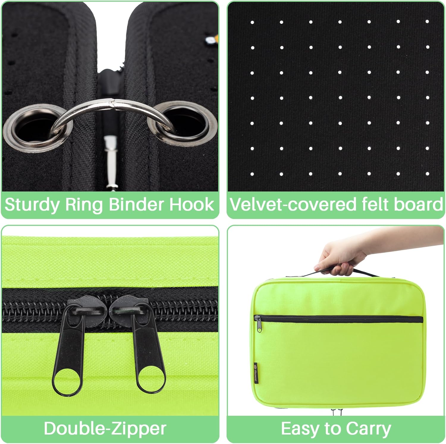 Enamel Pin Display Pages Pin Carrying Case, Pins Collection Storage Organizer Case, Travel Brooch Pin Display Bag (Pins Not Included)