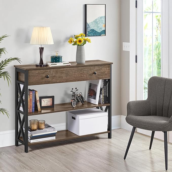 Yaheetech TV Stand, Entertainment Center with Drawer, Media Console Table for...