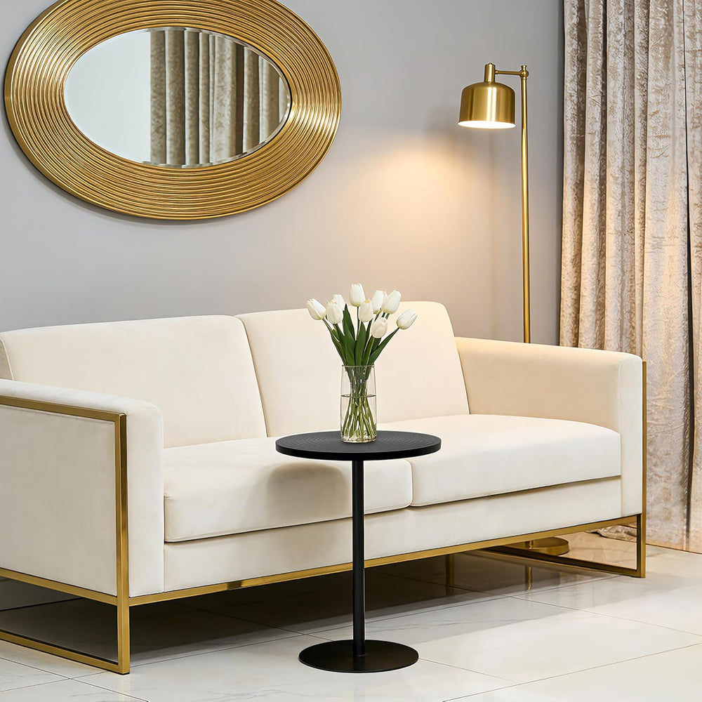 Round Side Table Set of 2, End Tables for Living Room Bedroom, Small Nesting ...