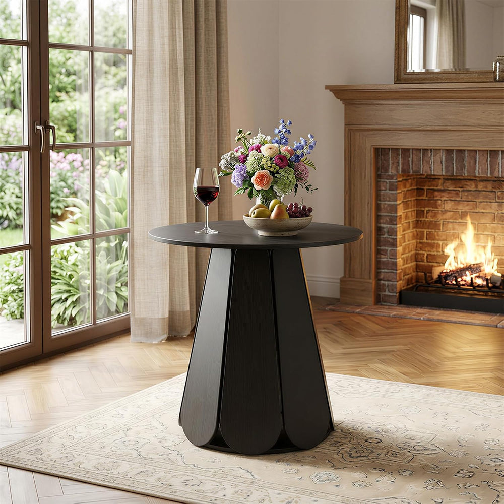 31.5" Round Dining Table, Small Circle Kitchen Table for 2-4 People, Mod...
