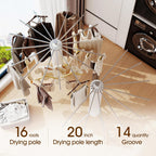 Tripod Clothes Drying Rack,Drying Rack Clothing Foldable,(16 Aluminium Poles),Standing Dry Racks,Laundry Drying Rack,Clothes Hanger Rack,Laundry Rack Folding,Collapsible,Retractable