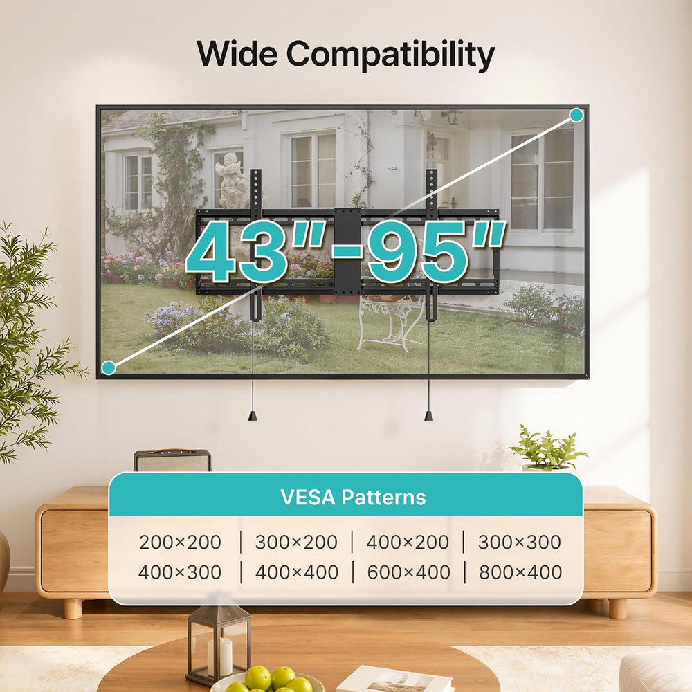 PEGZONE Low Profile TV Wall Mount for 43-95 Inch TVs, 1.1 Inch Ultra Slim | F...