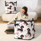 king comforter storage bag,clothes blanket bedding pillow quilt organizer for closet,fabric moving bags with portable handles and zipper 95L(2pack)