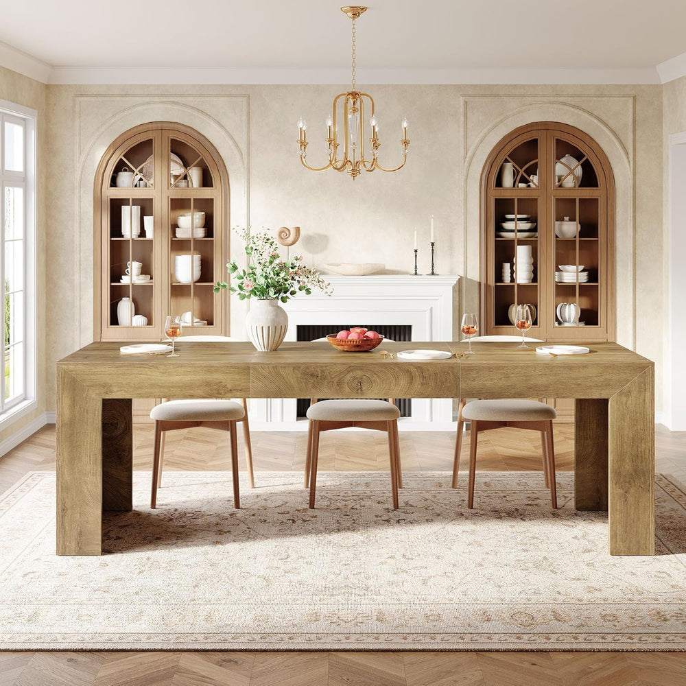 Tribesigns Extra Long Dining Table for 6-8 People, 78.7-Inch Rectangular Kitc...