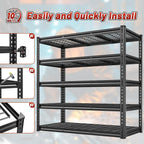 REIBII 3050LBS Garage Shelving Storage Shelves Heavy Duty 5-Tier Adjustable Matel Shelving Easy Assembly Storage Shelf for Garage Basement Warehouse Pantry, 48.2" W X 24.1" D X 72.2" H
