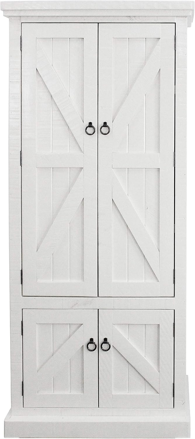American Heartland Rustic Double Door Pantry, Bright White