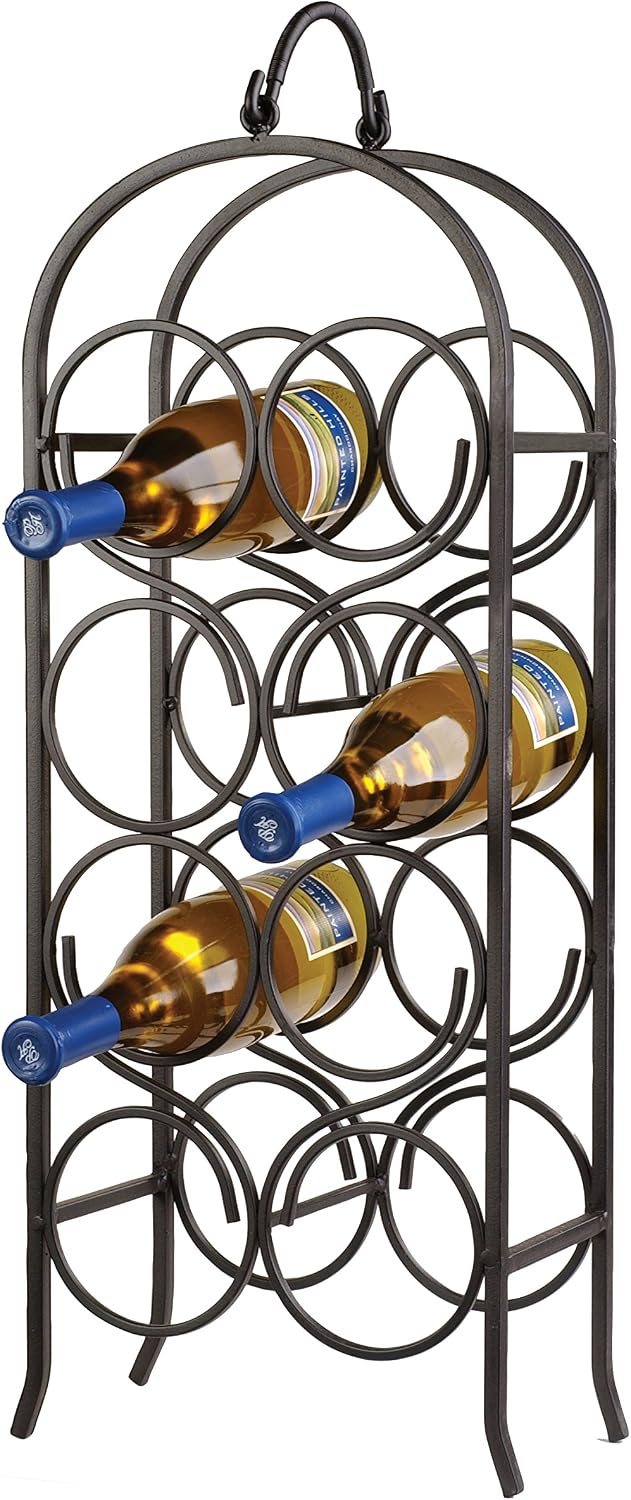 Oenophilia Cathedral Wine Arch, Black - 8 Bottle
