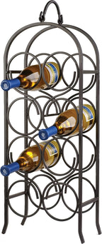 Oenophilia Cathedral Wine Arch, Black - 8 Bottle