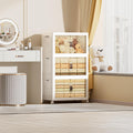 200 QT / 50 Gal Extra Wide Foldable Plastic Cabinet with Double Magnetic Doors & Leather Handles - Stackable, 4 Locking Wheels, Space Saving Storage for Small Spaces